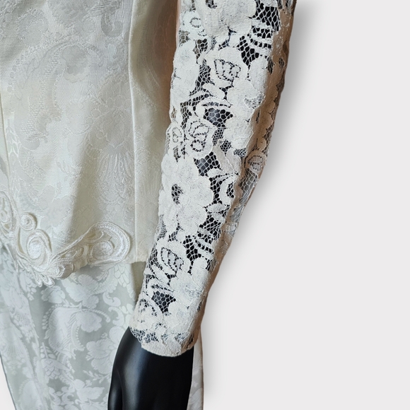 Vintage Jessica McClintock Courthouse Wedding Jacket/Skirt - Picture 4 of 15